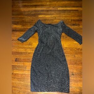Long sleeve sparkly body con dress